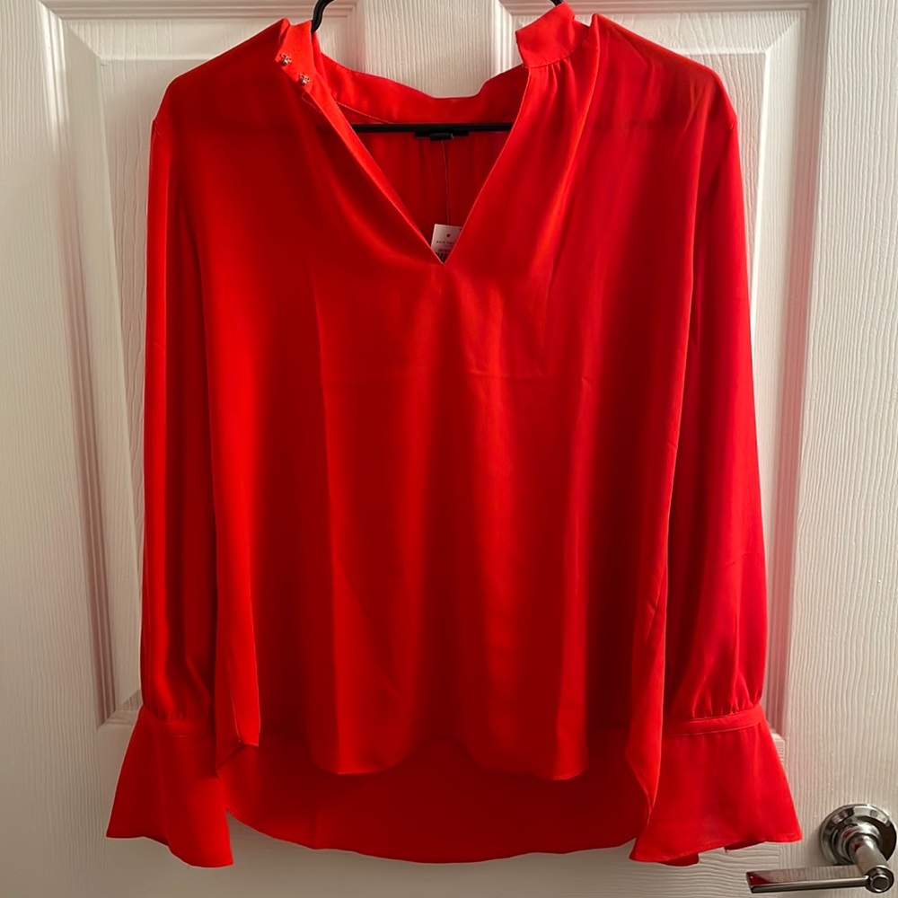 Ann Taylor NWT Bright Orange Blouse